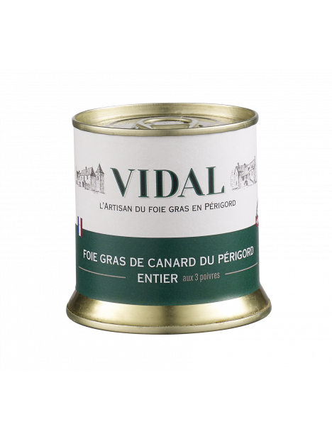 Foie gras de canard entier aux 3 poivres