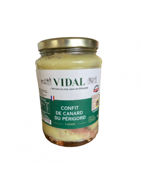 Confit de canard 4 cuisses 1350 g