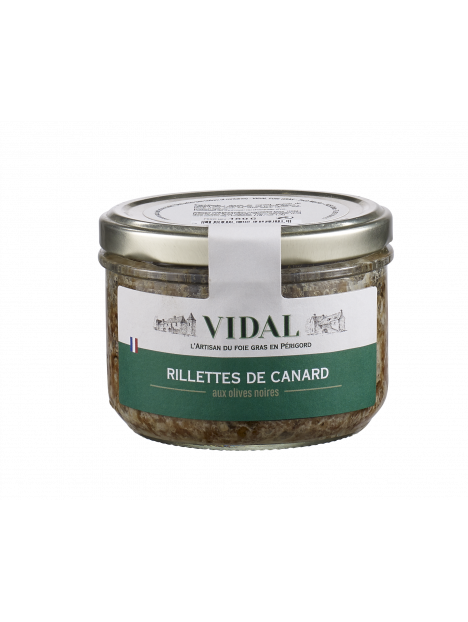 Rillettes de canard aux olives noires 180g